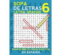 Sopa de letras en español LETRA GRANDE: Rompecabezas para adultos