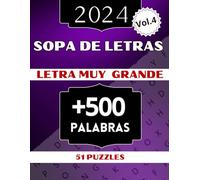 Sopa de Letras Letra Muy Grande: Crucigramas para Abuelos en Español | Libro de Pasatiempos para Adultos | Spanish WorSearch Puzzles | Sopas de Letras en Espanol Letra Grande