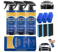 Sopami Car Coating Spray, Sopami Quick Effect Coating Agent For Car, 3 En 1 Nano Haute Protection, Combine RéParation, Protection Et éClaircissement Persistent Type Scratch Remover (3 pièces)