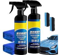 Sopami Car Coating Spray, Sopami Quick Effect Coating Agent, Sopami Car Scratch Wax Polish Spray Waterless Wash, Sopami Oil Film Emulsion Glass Cleaner, Long-lasting Protection (2PCS)