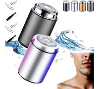 Sopami Mini Electric Shaver, Sopami Mini Shaver, Mini Portable Electric Shaver, USB Rechargeable Waterproof Shaver Electric Beard Trimmer for Car, Travel (2 pièces-I)