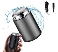 Sopami Mini rasoir électrique portable de voyage Sopami, rasoir étanche rechargeable par USB, tondeuse à barbe électrique pour voiture, voyage (Metallic Silver)