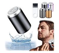 Sopami Mini rasoir électrique portable, mini rasoir électrique portable, rechargeable par USB, étanche, format de poche, lavable (noir)