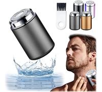Sopami Mini rasoir électrique portable pour homme - poche, rechargeable USB, étanche, pour voiture, voyage (gris)