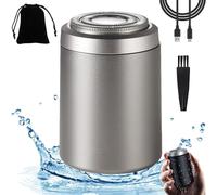 Sopami Mini Rasoir Électrique Portable pour Hommes, USB Rechargeable Étanche, Tondeuse à Barbe de Voyage (Argent)
