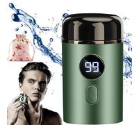 Sopami Mini Rasoir Électrique, Portable, Rechargeable USB, Étanche, Pour Homme (Vert)