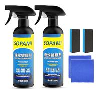 Sopami Oil Film Cleaning Emulsion,Sopami Car Coating Spray,Sopami Quickly Coat Car Wax Polish Spray,Waterless Wash Car Ceramic Coating (SprayX2Pcs)