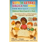 Sopas de Letras de la Biblia para Niños: Descubre palabras clave de la Torá y el Brit Hadashá.