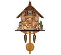 SOPERIT Coucou Horloge Murale Forêt-Noire sculpté mécanique Oiseau Fait Main décoratif d'intérieur, Horloge Pratique, réveil ，Salon Cuisine Restaurant Café Hôtel Bureau décoration