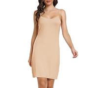 Sopesil Fond de Robe Femmes Modal Chemise de Nuit Sexy sans Manches Elégant Mini Robe Légers Respirants Jupon