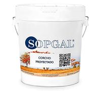 Sopgal Eco Peinture en liège naturel (15 litres) - Brise-ponts thermiques, isolant thermique et imperméabilisant naturel - Liège projeté fin (blanc)