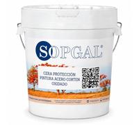 Sopgal Finition protectrice 5L pour peinture effet acier Corten rouillé | Cire de protection pour augmenter la résistance à l’usure. N’altère pas la finition finale de la peinture effet acier corten