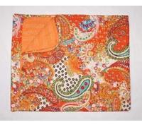 Sophia-Art Couvre-lit de canapé imprimé Paisley Kantha, couverture de lit indienne bohème, couverture Kantha en coton faite à la main