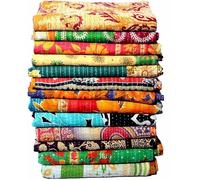 Sophia Art-Lot de 5 couvre-lits vintages en coton style Kantha indien
