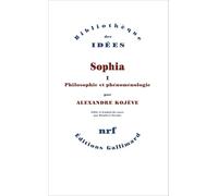 Sophia: Philosophie et phénoménologie (1)
