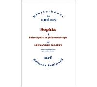 Sophia: Philosophie et phénoménologie (1)