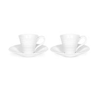 Sophie Conran for Portmeirion Tasses à expresso et soucoupes, lot de 2 (blanc)