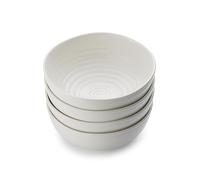 Sophie Conran pour Portmeirion Bol à nouilles, Porcelaine, Blanc, 18 x 18 x 7.9 cm lot de 4