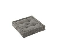 SOPHIE - Coussin de Sol 50x50cm Coton Coloris Granit -