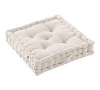 SOPHIE - Coussin de Sol 50x50cm Coton Coloris Grège -