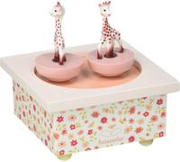 Sophie La Girafe. - Boîte À Musique Dancing - Idéal Cadeau De Naissance - 2 Figurines Amovibles - Fonctionnement Simple - Musique Feelings - Colori Rose
