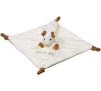 Sophie la Girafe - Caoutchouc Doudou avec attache sucette, Blanc et Beige | Double textile velours et jersey doux au toucher | 5 nœuds faciles à saisir et à mordiller | lavable à 30° | idée cadeau