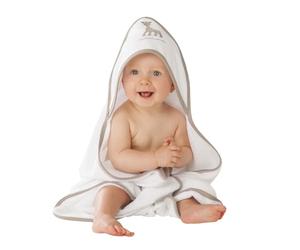 Sophie la Girafe Cape de Bain et Peignoir pour Bébé Dès la Naissance | 70% coton et 30% polyester | capuche doublée éponge séchage bien rapide | lavable en machine idée cadeau fille et garçon