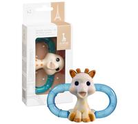 Sophie la Girafe Double Anneau de Dentition Polaire Bébé Dès 3 Mois 2 | Caoutchouc naturel | 2 textures | rainures bosses | froid apaisant gencives | soulagement poussées dentaires | cadeau bébé