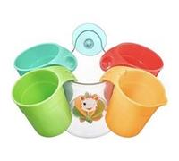 Sophie la Girafe – Set de 4 gobelets de bain interactifs – Jeu d'eau éducatif pour l'éveil des bébés