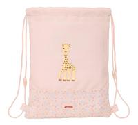 SOPHIE LA GIRAFE JOY - Sac à dos plat pour enfant, facile à nettoyer, idéal pour les enfants de différents âges, confortable et polyvalent, qualité et résistance, 26 x 1 x 34 cm, Saumon pastel, M