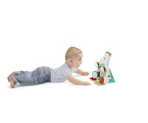 Sophie la Girafe Peluche Miroir d'Activités Multi-Supports Dès la Naissance | Grelot papier froissé anneau dentition et pouet | fixation sur poussette lit et voiture | idée cadeau bébé fille garçon