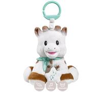 Sophie la Girafe Peluche Musicale à Accrocher Boîte à Musique de 20 cm | Microbilles tient assise et debout | languettes colorées avec une douce mélodie coucher | idée cadeau bébé fille garçon
