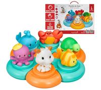 Sophie la Girafe Puzzle de bain V2 VULLI – Jouet éducatif flottant, animaux marins – Dès 10 mois