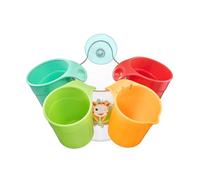 Sophie la Girafe - Set de 4 Gobelets de Bain Interactifs - Jeu d'Eau Éducatif pour l'Éveil des Bébés