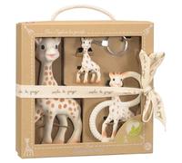 Sophie la girafe® Set So'Pure Trio avec Sophie la girafe, anneau de dentition So'Pure, porte-clés / nature