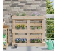 Sophrelle Caisses à Fleurs pour palettes Euro 12 pc Gris Polypropylène,Pots & Cache-Pots,42037213