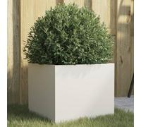 Sophrelle Jardinière Blanc 32x30x29 cm Acier,Pots & Cache-Pots,841537