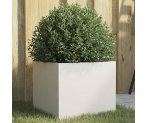 Sophrelle Jardinière Blanc 32x30x29 cm Acier,Pots & Cache-Pots,841537