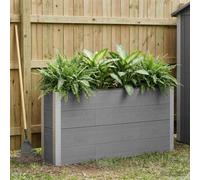 Sophrelle Jardinière surélevée Gris 150 x 30 x 72 cm WPC et Aluminium,Pots & Cache-Pots,42039021