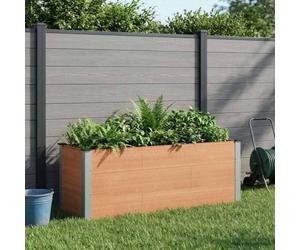 Sophrelle Jardinière surélevée Marron 150 x 50 x 54 cm WPC et Aluminium,Pots & Cache-Pots,42039000