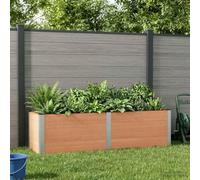 Sophrelle Jardinière surélevée Marron 200 x 50 x 54 cm WPC et Aluminium,Pots & Cache-Pots,42039004