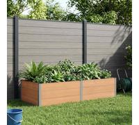 Sophrelle Jardinière surélevée Marron 250 x 100 x 54 cm WPC et Aluminium,Pots & Cache-Pots,42039010