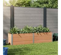 Sophrelle Jardinière surélevée Marron 250 x 50 x 54 cm WPC et Aluminium,Pots & Cache-Pots,42039008