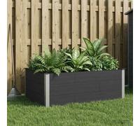 Sophrelle Jardinière surélevée Noir 150 x 100 x 54 cm WPC et Aluminium,Pots & Cache-Pots,42038982