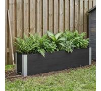 Sophrelle Jardinière surélevée Noir 150 x 30 x 36 cm WPC et Aluminium,Pots & Cache-Pots,42039036