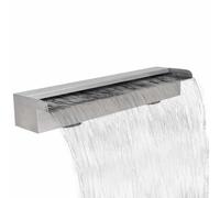 Sophrelle Lame d'eau rectangulaire 60 cm Acier Inoxydable pour Piscine,Fontaines & Cascades,41667