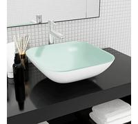 Sophrelle Lavabo Verre 42x42x14 cm Blanc,Lavabos,345254