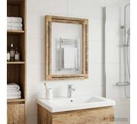 Sophrelle Miroir Montage Mural Marron et Noir 70 x 50 x 3 cm Verre,Ensembles de mobilier pour salles de Bains,4018875