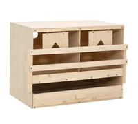 Sophrelle Pondoir 2 Compartiments 63x40x45 cm Bois de pin Massif,Couveuses à œufs,170652