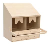 Sophrelle Pondoir 2 Compartiments 63x40x65 cm Bois de pin Massif,Couveuses à œufs,170651